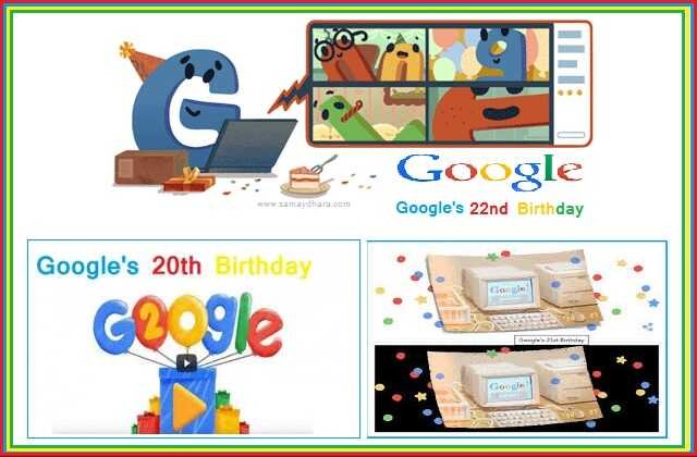 Todays-Doodle on Googles-22nd-Birthday, आज गूगल का 22वां Happy Birthday क्या आपने किया GOOGLE को Wish, google-doodle on google 22nd birthday