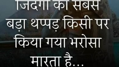 wednesday-thoughts suvichar-in-hindi motivational-quote-in-hindi thought-of-the-day, जिंदगी का सबसे बड़ा थप्पड़ किसी पर किया गया भरोसा मारता है