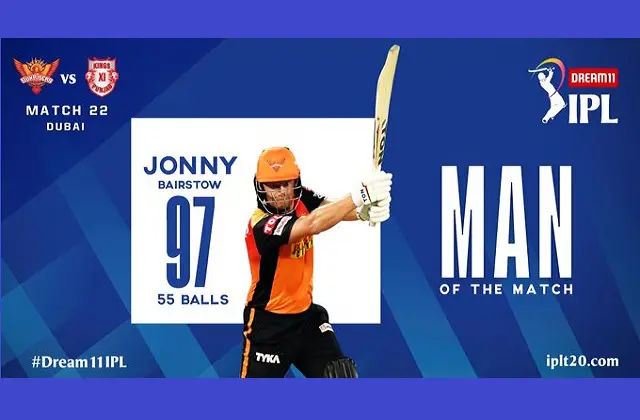 highlights sunrisers-hyderabad-beat-kings-xi-punjab-by-69-run man-of-the-match-jonny-bairstow,SRHvKXIP : पंजाब की लगातार हार, पॉइंट टेबल में सबसे निचले पायदान पर