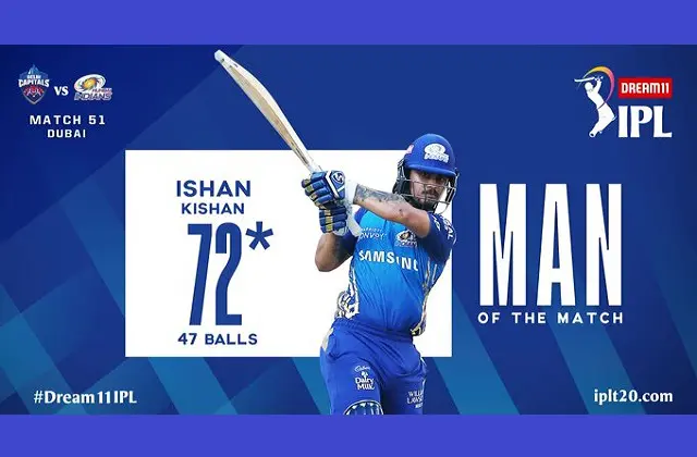 ipl-13-highlights mumbai-indians-beats-delhi-capitals-by-9-wickets man-of-the-match-ishan-kishan, MIvDC : बुमराह-बोल्ट की घातक गेंदबाजी व ईशान की विस्फोटक बल्लेबाजी से मुंबई की आसान जीत