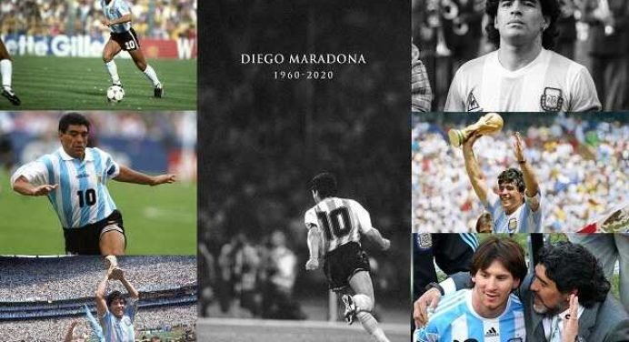 महान फुटबॉलर ‘हैंड ऑफ गॉड’ Diego Maradona का हार्ट अटैक से निधन