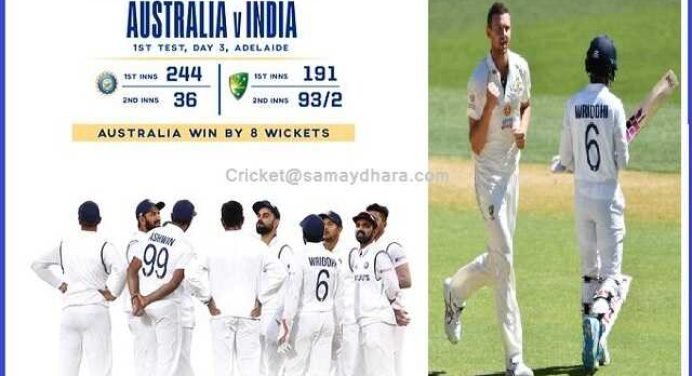 Highlights INDvAUS 1st Test : भारत की शर्मनाक हार, सिर्फ 36 रन पर टीम इंडिया ढेर