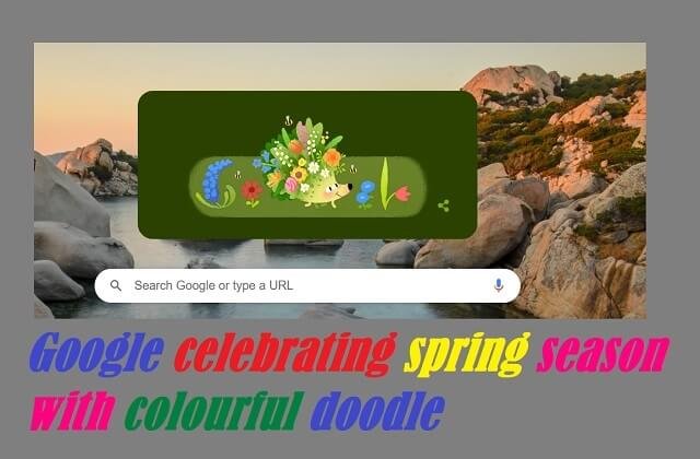 Google celebrating spring season with colourful doodle