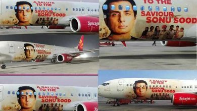   A SALUTE TO THE SAVIOR SONU SOOD, spicejet honours poster on plane, Spice Jet की सोनू सूद उड़ान, मसीहा के पोस्टर से किया सलाम, sonu sood news