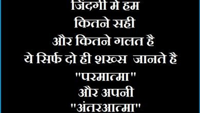 tuesday-thoughts-in hindi, suvichar, quotes जिंदगी मे हमकितने सही और कितने गलत है,ये सिर्फ दो ही शख्स  जानते है"परमात्मा "और अपनी "अंतरआत्मा"