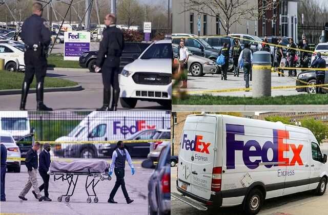 usa fedex shooting 8 people Dead 5 injured FedEx Unit In Indianapolis, America Fedex हमले में 8 लोगों की मौत 5 घायल, हमलावर ने की आत्महत्या