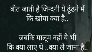 Saturday thoughts in hindi motivational quotes in hindi, बीत जाती है जिंदगी ये ढूंढ़ने में कि खोया क्या है जबकि मालूम नहीं ये भी कि क्या लाये थे क्या ले जाना है ...