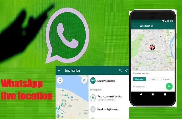 How to use Whatsapp live location feature-whatsapp pe location kaise share kare-min
