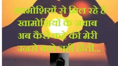 pyarbhari shayari dil se shayaris indian shayris latest trending shayri, खामोशियों से मिल रहे है,खामोशियों के जवाबअब कैसे कहे की मेरीउनसे बाते नही होती..