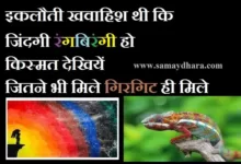 Monday Thoughts in hindi Motivational Quotes in hindi Good morning images in hindi Monday vibes, इकलौती खवाहिश थी किजिंदगी रंगबिरंगी हो किस्मत देखियें जितने भी मिले गिरगिट ही मिले