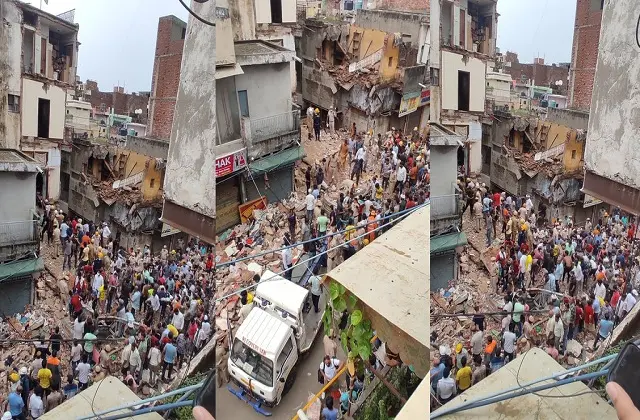 delhi news building collapse at SabziMandi 2 children died, दिल्ली के सब्जी मंडी इलाके में 4 मंजिला इमारत ढहने से दो बच्चों की मौत.