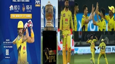 Highlihgts IPL 2021 final csk beat kkr by 27 runs to win its fourth IPL title, IPL Final : KKR को 27 रनों से हरा CSK ने चौथी बार खिताब पर जमाया कब्जा