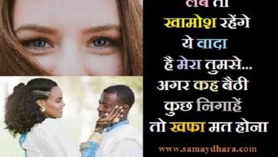 silent love quotes-shayaris in hindi, लब तो खामोश रहेंगे, ये वादा है मेरा तुमसे...अगर कह बैठी कुछ निगाहें, तो खफा मत होना..! shayri hi shayri