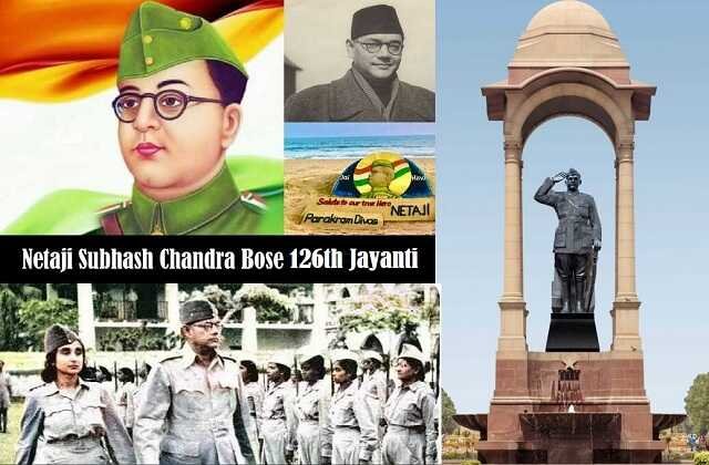 Netaji Subhash Chandra Bose 126th birth anniversary hologram-statue indiagate - amarjyoti, pm modi, amit shah, mamata banerjee, rahul gandhi