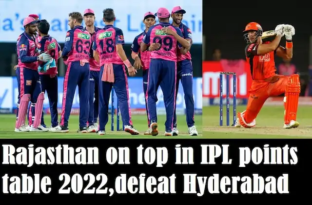 IPL 2022- SRH vs RR Highlights-Rajasthan on top in points table to defeat hyderabad-by-61-runs