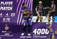 8th-match-kkr-vs-pbks- kolkata beat punjab by 6 wickets, आईपीएल 2022 - कोलकाता ने पंजाब को 6 विकेट से हराया, प्लेयर ऑफ़ द मैच रहे उमेश यादव