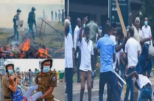 Sri Lanka violence-protesters set fire ancestral home of the Rajapaksa-MP-former-minister-PM- Mahinda Rajapaksa resigns-video-2