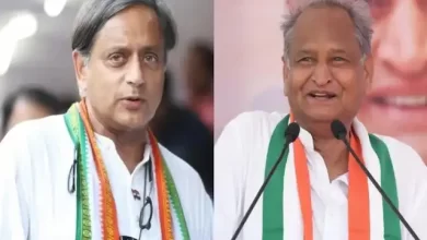 congress president election news updates in hindi ashok gehlot vs shashi tharoor,