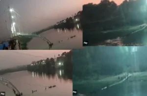cable bridge collapsed in machchhu river morbi gujarat, Breaking News-