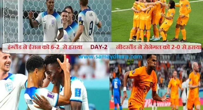 FIFA World Cup 2022-इंग्लैंड ने ईरान को 6-2 से तो नीदरलैंड ने सेनेगल को 2-0 से हराया