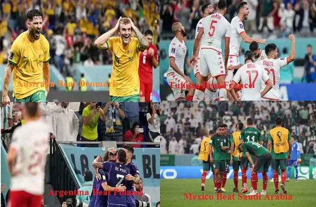 Highlights FIFA World Cup 2022 Day11 Australia Beat Denmark Tunisia Beat France Argentina Beat Poland Mexico Beat Saudi Arabia FIFA Match Result In Hindi