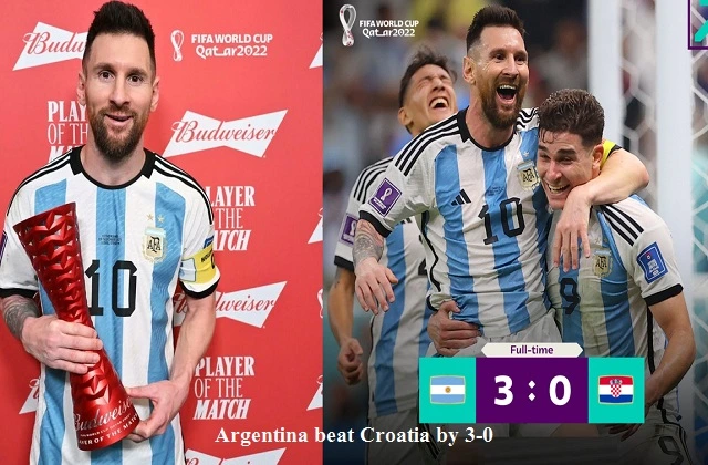 Highlights FIFA World Cup SemiFinal - argentina beat croatia 3-0 to enter the final Lionel Messis goal