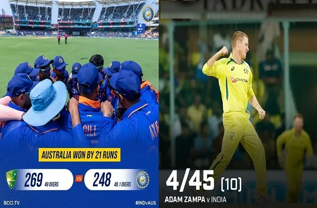 highlights-ausvsind-australia-beat-india-by-21-runs-adam-zampa-mitchell-marsh