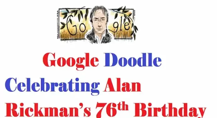 Google शानदार Doodle के साथ मना रहा है एलन रिकमैन का 76वां जन्मदिन,हैरी पॉटर,डाई हार्ड में किया था जादुई अभिनय