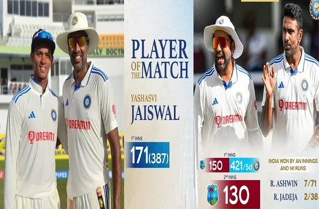 Highlights indvswi-1st-test-match india-beat-westindies-by-141-runs-and-innings