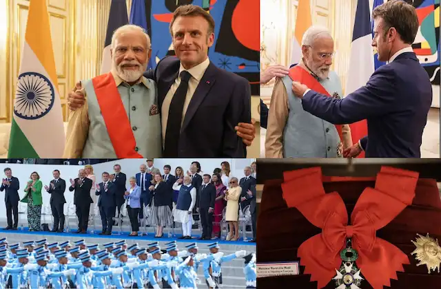 PM Modi-France-Visit-on-French-National-Day-bastille-day-parade-awarded-Frances-highest-civilian-award