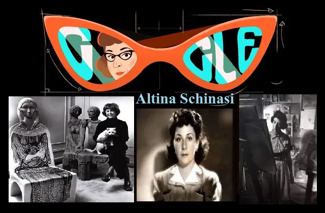 Google-Doodle celebrates life of artist altina-schinasi known for Harlequin eye glass frame or ‘cat eye’ frame