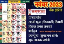 Bank Holidays November 2023 Diwali KarwaChauth DhanTeras Deepawali ChhathPuja BhaiDooj GoverdhanPuja