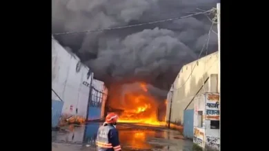 Delhi News Fire At Factory In Alipur 34 Fire Tenders At The Spot,