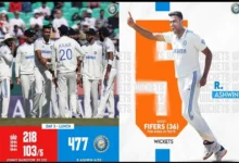 Live INDvsENG 5th Test England Tour Of India 2024 Ashwin 100th Test 