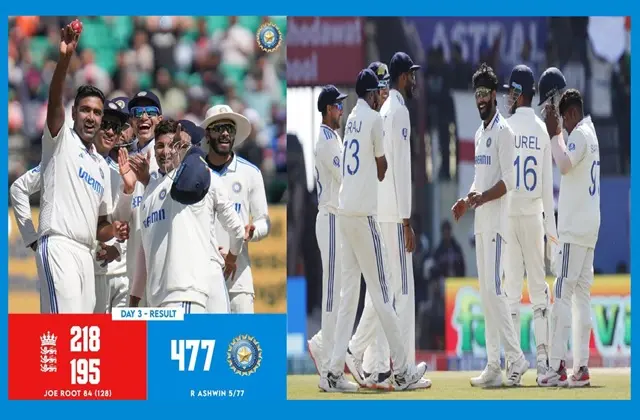 Live INDvsENG 5th Test India Beat England By Innings and 64 runs Ashwin 100th Test 