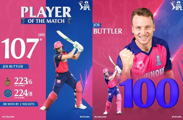 Highlights 31st Match RRvsKKR Rajasthan Royals Won By 2 Wickets