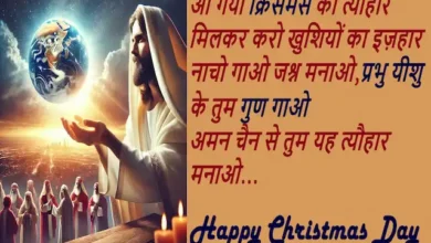 Merry Christmas 2024 quotes-wishes-merry christmas cards-messages-Hindi Shayari