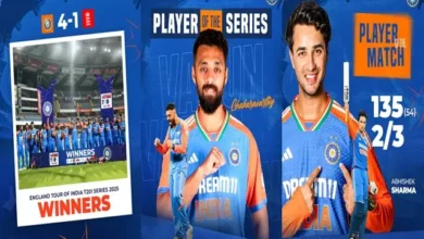 INDvsENG Highlights TeamIndia win 5th-final-T20I by 150 runs Won Series by 4-1 Abhishek-Sharma Varun-Chakravarthy