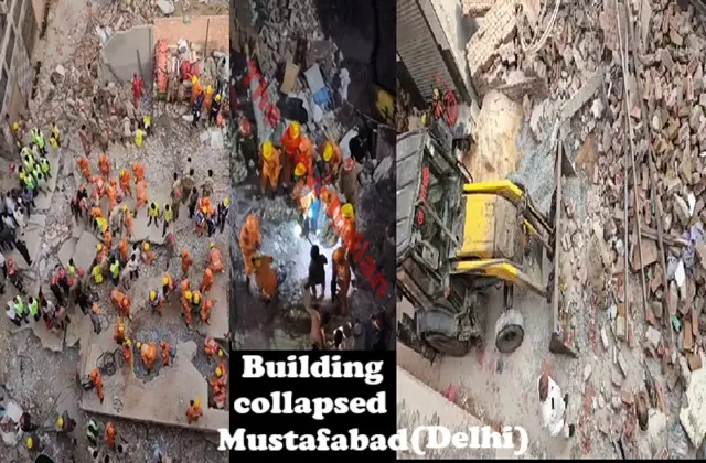 Delhi-Mustafabad-Building-Collapses Many-Dead-Several-Trapped