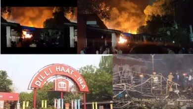 Delhi Haat Fire News, A major fire broke out at Delhi Haat, damaging around 25 stalls. but heavy financial loss estimated, Delhi Haat Fire News - samaydhara