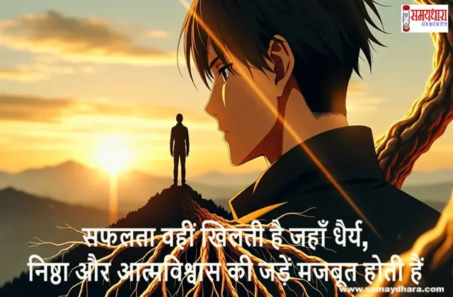 SafaltaDhairya-Nishtha-Atmavishwas MotivationalQuotesInHindi, Monday Thoughts : “जहाँ धैर्य, निष्ठा और आत्मविश्वास हों-वहीं खिलती है सफलता”