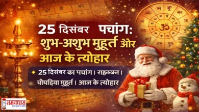 25DEC-Panchang-ShubhAshubh-Muhurat-Tyohar, 25 दिसंबर का पंचांग: जानें आज के शुभ-अशुभ मुहूर्त, राहुकाल, चौघड़िया-क्रिसमस सहित प्रमुख त्योहारों
