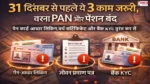 31-December Pan-Aadhaar-Link-Pension-KYC, 31दिसंबर से पहले ये 3 जरूरी काम नहीं किए तो आपका PAN Card inactive हो सकता है और पेंशन भी रुक सकती