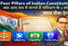 Four Pillars of Indian Constitution Image