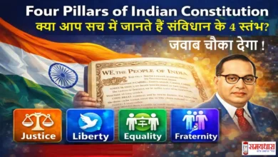 Four Pillars of Indian Constitution Image