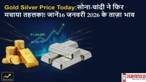 16 जनवरी 2026 को सोने और चांदी की कीमतों में बढ़ोतरी का लाइव मार्केट ग्राफ।