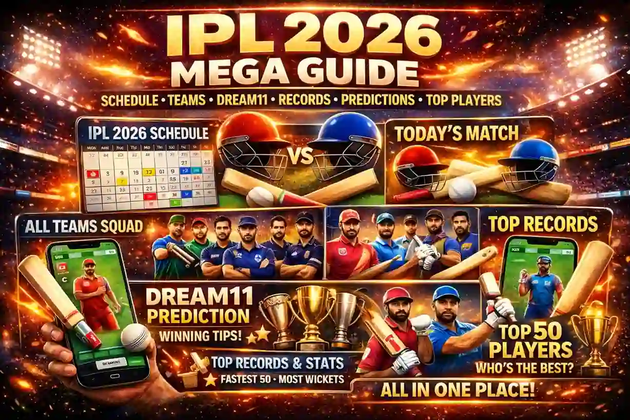 ipl 2026 mega guide schedule-teams-dream11-prediction-records-players-ranking 2