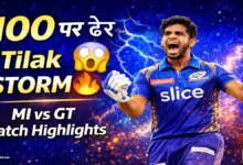 MI vs GT Highlights IPL 2026 Tilak Varma century Mumbai Indians vs Gujarat Titans 100 all out big win