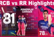 RCB vs RR Highlights