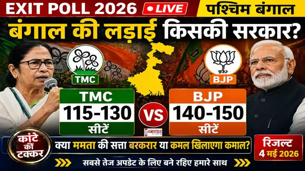 Exit Poll Results 2026 LIVE Updates Hindi Bengal Assam Kerala Tamil Nadu Seat Prediction